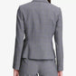 Jaqueta Calvin Klein Feminina Glen Plaid de Dois Botões, Prata, Tamanho 14