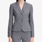 Jaqueta Calvin Klein Feminina Glen Plaid de Dois Botões, Prata, Tamanho 12