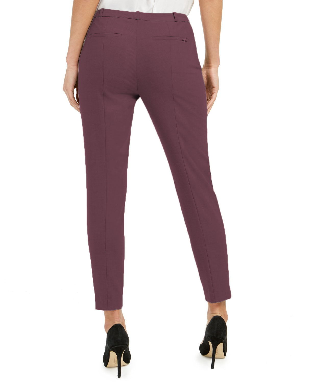 Calça skinny cropped feminina Calvin Klein, roxa, tamanho 8