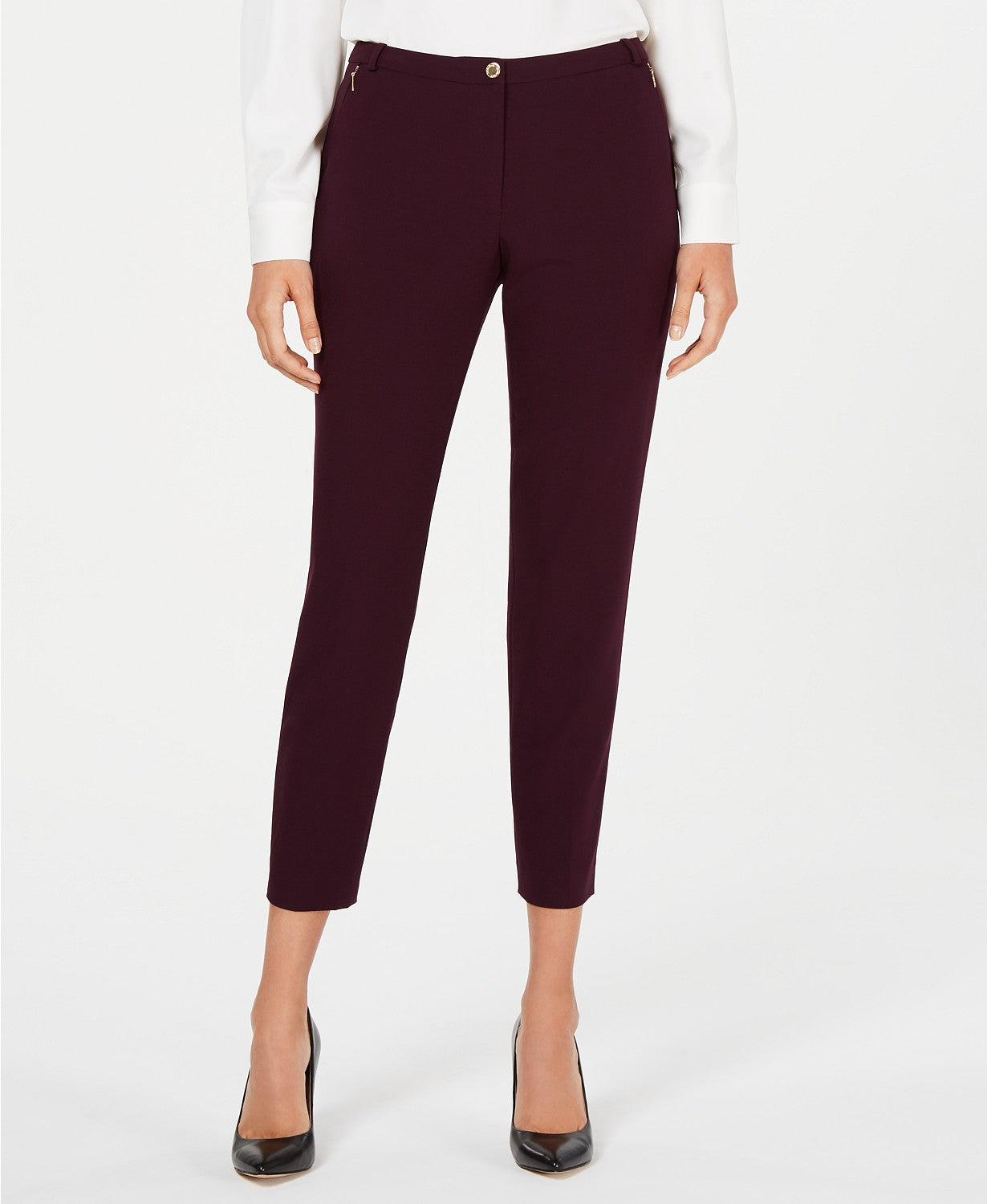 Calça skinny Calvin Klein feminina roxa tamanho 4