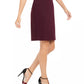 Saia lápis Calvin Klein feminina de crepe macio, roxa, tamanho 2