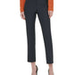 Calça feminina Calvin Klein de sarja slim, azul-marinho, tamanho 14