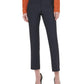 Calça feminina Calvin Klein de sarja slim, azul-marinho, tamanho 4