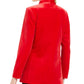 Calvin Klein Blazer longo de veludo feminino, tamanho médio, vermelho, 12