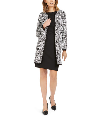 Cardigan Calvin Klein Feminino Estampado Frente Aberta Branco Tamanho Médio