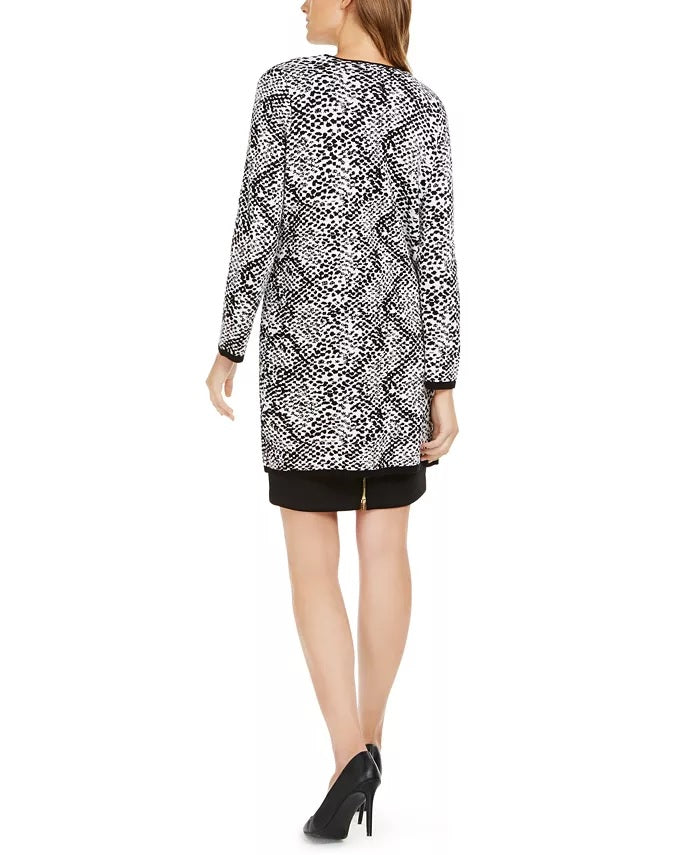 Cardigan Calvin Klein Feminino Estampado Frente Aberta Branco Tamanho Médio