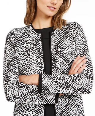 Cardigan Calvin Klein Feminino Estampado Frente Aberta Branco Tamanho Médio