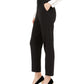 Calça de smoking feminina Calvin Klein de cintura alta, preta, tamanho 14