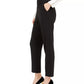 Calça de smoking feminina Calvin Klein de cintura alta, preta, tamanho 4