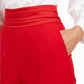 Calça feminina Calvin Klein Tretch Slim-Fit Vermelha Tamanho 10