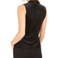 Blusa feminina texturizada com estampa animal, preta, tamanho extragrande