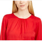 Calvin Klein Top Feminino Tecido Vermelho Tamanho Grande