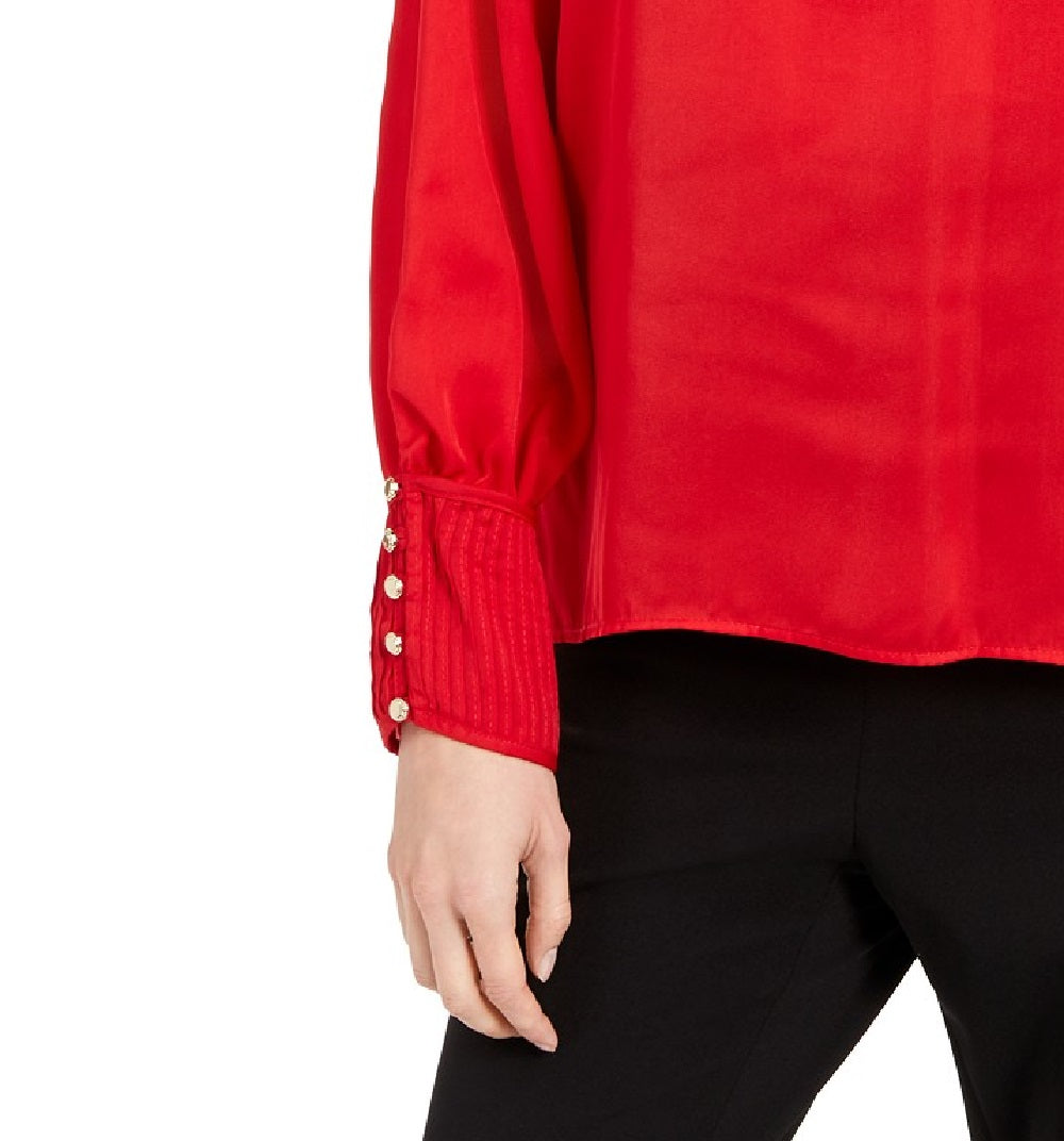 Calvin Klein Top Feminino Tecido Vermelho Tamanho Grande