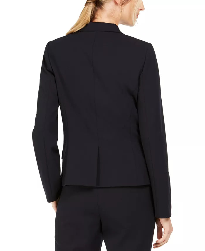 Calvin Klein Blazer Feminino Azul com Botão Único Tamanho 8