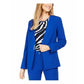 Calvin Klein Blazer Feminino Sem Gola e Botão Único Azul Tamanho 0