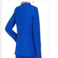 Calvin Klein Blazer Feminino Sem Gola e Botão Único Azul Tamanho 0
