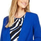 Calvin Klein Blazer Feminino Sem Gola e Botão Único Azul Tamanho 10