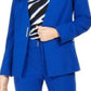 Calvin Klein Blazer Feminino Sem Gola e Botão Único Azul Tamanho 10