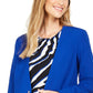 Calvin Klein Blazer Feminino Sem Gola e Botão Único Azul Tamanho 2