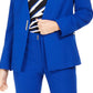 Calvin Klein Blazer Feminino Sem Gola e Botão Único Azul Tamanho 2