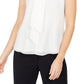 Blusa Calvin Klein Feminina Sem Mangas com Decote Redondo, Branca, Tamanho Extra Grande