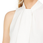 Blusa Calvin Klein Feminina Sem Mangas com Decote Redondo, Branca, Tamanho XS