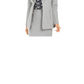 Calvin Klein Blazer Feminino com Gola Asa e Frente Aberta, Prata, Tamanho 6