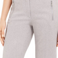 Calça curta de sarja Calvin Klein feminina com bolsos e zíper, cinza, tamanho 0