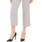 Calça curta de sarja Calvin Klein feminina com bolsos e zíper, cinza, tamanho 0