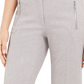 Calça curta de sarja Calvin Klein feminina com bolso e zíper, cinza, tamanho 10