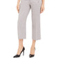 Calça curta de sarja Calvin Klein feminina com bolsos e zíper, cinza, tamanho 12
