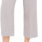 Calça curta de sarja Calvin Klein feminina com bolsos e zíper, cinza, tamanho 12