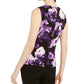Blusa sem mangas com estampa floral feminina Calvin Klein, preta, tamanho X-G
