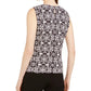 Blusa Calvin Klein Feminina Estampada Sem Mangas Preta Tamanho Grande