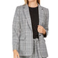 Calvin Klein Blazer Xadrez Feminino Cinza Tamanho 16