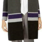 Cardigan feminino listrado com abertura frontal Calvin Klein cinza tamanho pequeno