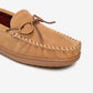 Mocassins masculinos com biqueira dourada, marrom, tamanho grande