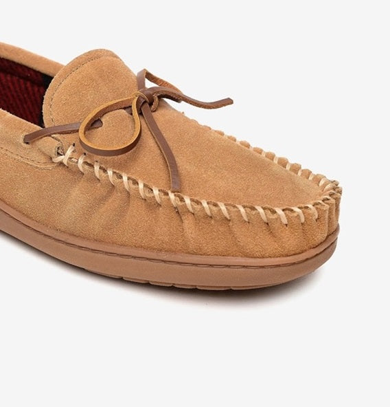 Mocassins masculinos com biqueira dourada, marrom, tamanho grande