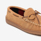 Mocassins masculinos com biqueira dourada, marrom, tamanho grande