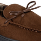 Mocassins masculinos com biqueira dourada, bege escuro, tamanho médio