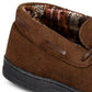 Mocassins masculinos com biqueira dourada, bege escuro, tamanho pequeno