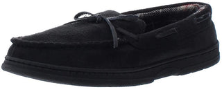 Mocassins masculinos com biqueira dourada e amarração, tamanho grande, pretos