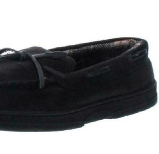 Mocassins masculinos com biqueira dourada e amarração, tamanho médio, pretos