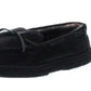 Mocassins masculinos com biqueira dourada e amarração, tamanho médio, pretos