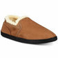 Pantufas masculinas Gold Toe Twin Gore de camurça sintética bege escuro tamanho pequeno