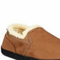 Pantufas masculinas Gold Toe Twin Gore de camurça sintética bege escuro tamanho pequeno