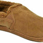 Pantufas masculinas Gold Toe Twin Gore de camurça sintética bege escuro, tamanho médio