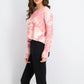 Blusa canelada tingida Crave Fame Junior, tamanho extra pequeno, rosa