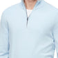 Suéter Calvin Klein Masculino com Zíper 1/4 Azul Claro Tamanho Médio