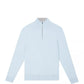 Suéter Calvin Klein Masculino com Zíper 1/4 Azul Claro Tamanho Médio